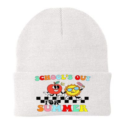 Retro Groovy School's Out For Summer Graduation Teacher Knit Cap Winter Beanie