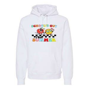 Retro Groovy School's Out For Summer Graduation Teacher Premium Hoodie