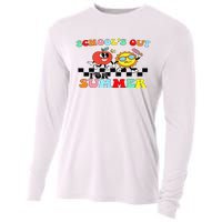 Retro Groovy School's Out For Summer Graduation Teacher Cooling Performance Long Sleeve Crew