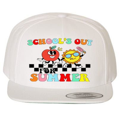 Retro Groovy School's Out For Summer Graduation Teacher Wool Snapback Cap