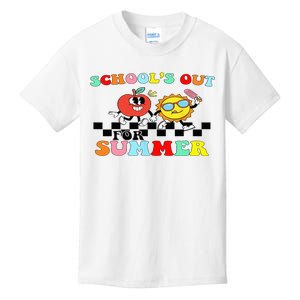 Retro Groovy School's Out For Summer Graduation Teacher Kids T-Shirt