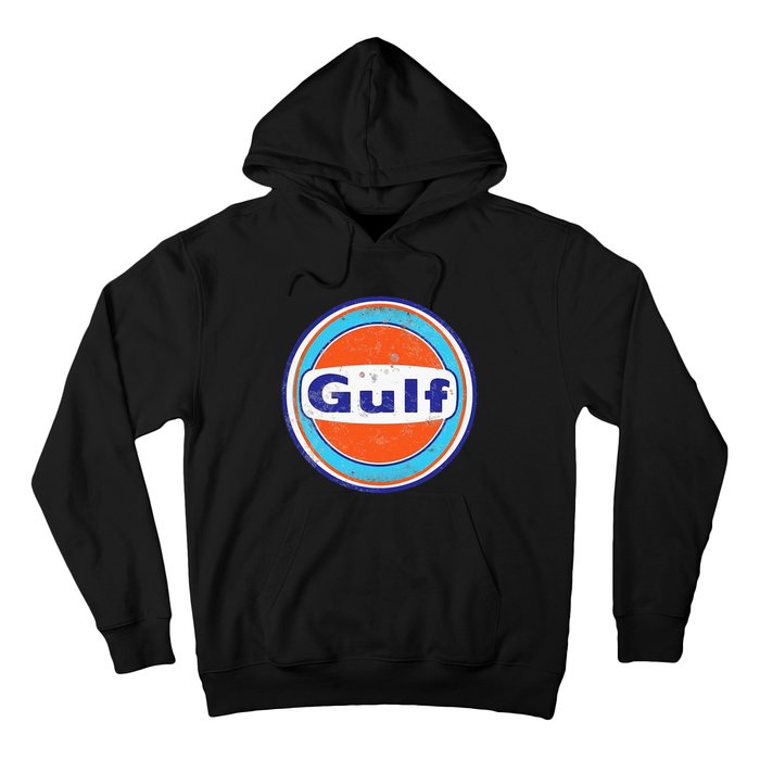 Retro Gas Station Gulf Motor Oil Car Bikes Garage Hoodie