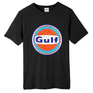 Retro Gas Station Gulf Motor Oil Car Bikes Garage Tall Fusion ChromaSoft Performance T-Shirt