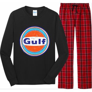 Retro Gas Station Gulf Motor Oil Car Bikes Garage Long Sleeve Pajama Set