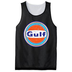 Retro Gas Station Gulf Motor Oil Car Bikes Garage Mesh Reversible Basketball Jersey Tank