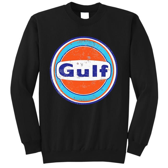 Retro Gas Station Gulf Motor Oil Car Bikes Garage Tall Sweatshirt