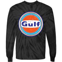 Retro Gas Station Gulf Motor Oil Car Bikes Garage Tie-Dye Long Sleeve Shirt