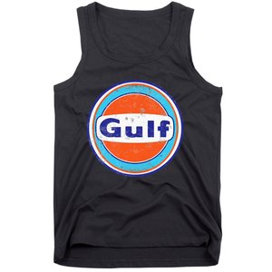 Retro Gas Station Gulf Motor Oil Car Bikes Garage Tank Top