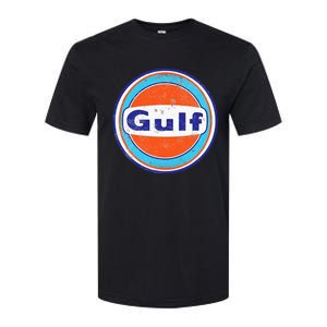 Retro Gas Station Gulf Motor Oil Car Bikes Garage Softstyle CVC T-Shirt