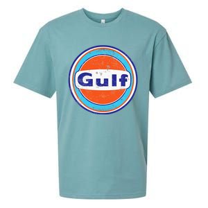 Retro Gas Station Gulf Motor Oil Car Bikes Garage Sueded Cloud Jersey T-Shirt