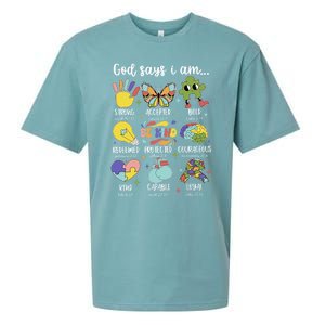 Retro God Says I Am Autism Be Kind Puzzle Autism Awareness Gift Sueded Cloud Jersey T-Shirt