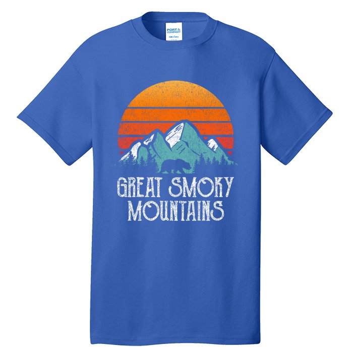 Retro Great Smoky Mountains National Park Bear Vintage Gift Tall T-Shirt