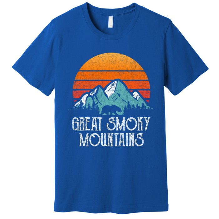 Retro Great Smoky Mountains National Park Bear Vintage Gift Premium T-Shirt