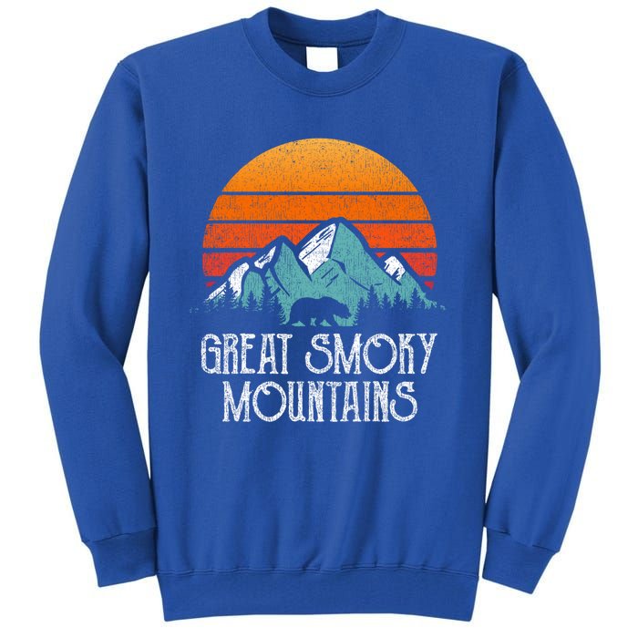 Retro Great Smoky Mountains National Park Bear Vintage Gift Tall Sweatshirt