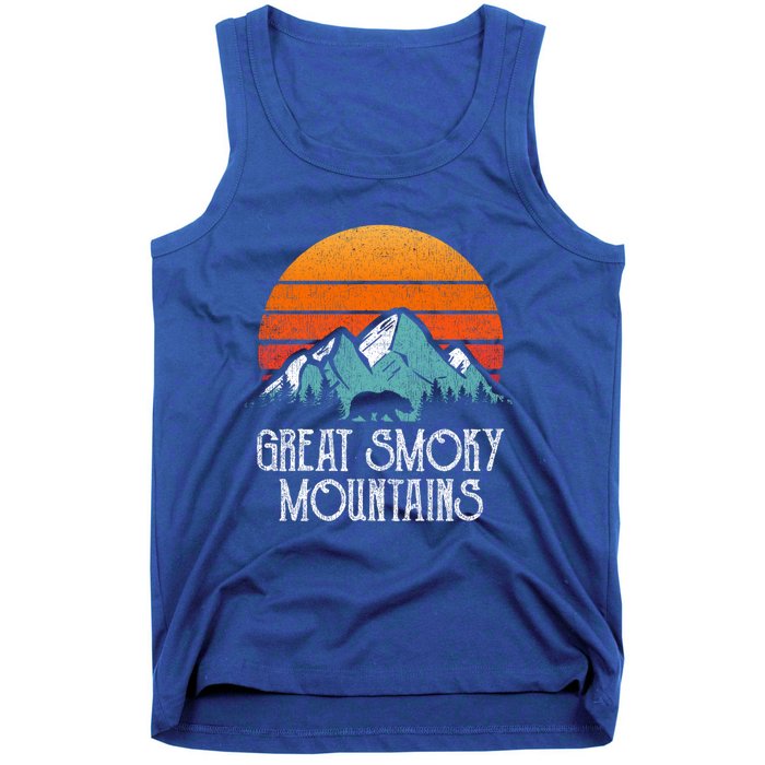 Retro Great Smoky Mountains National Park Bear Vintage Gift Tank Top