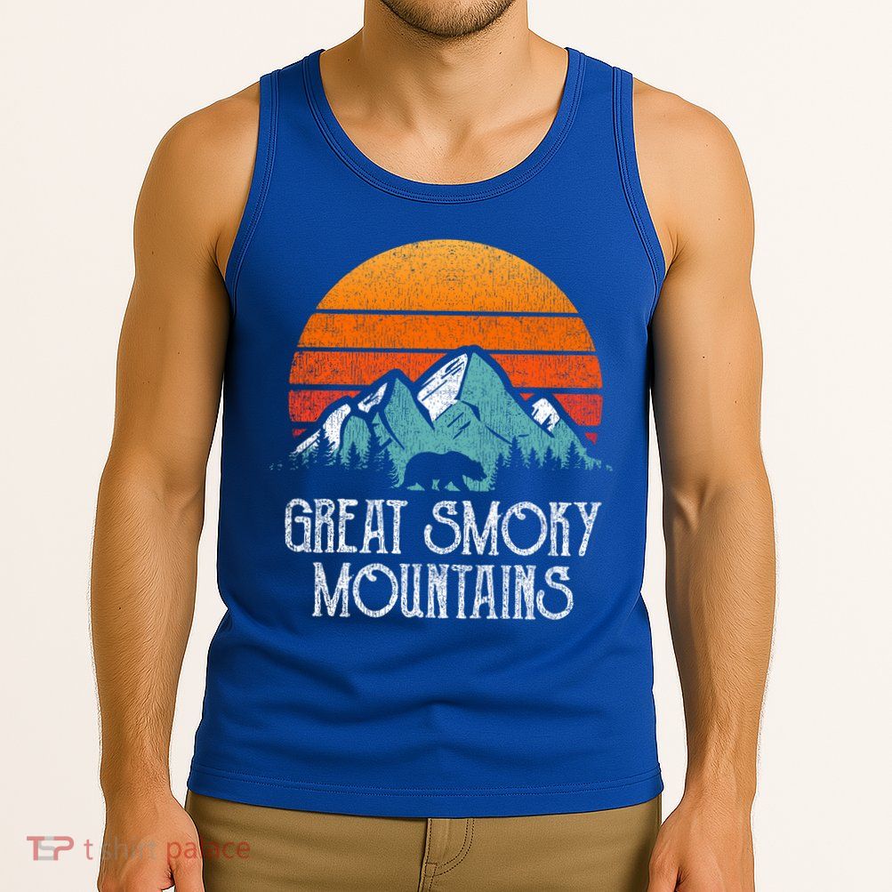 Retro Great Smoky Mountains National Park Bear Vintage Gift Tank Top