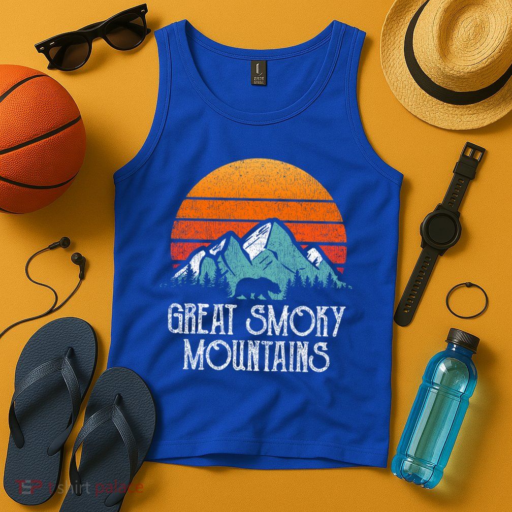 Retro Great Smoky Mountains National Park Bear Vintage Gift Tank Top