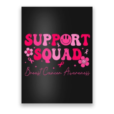 Retro Groovy Support Squad Breast Cancer Awareness Poster