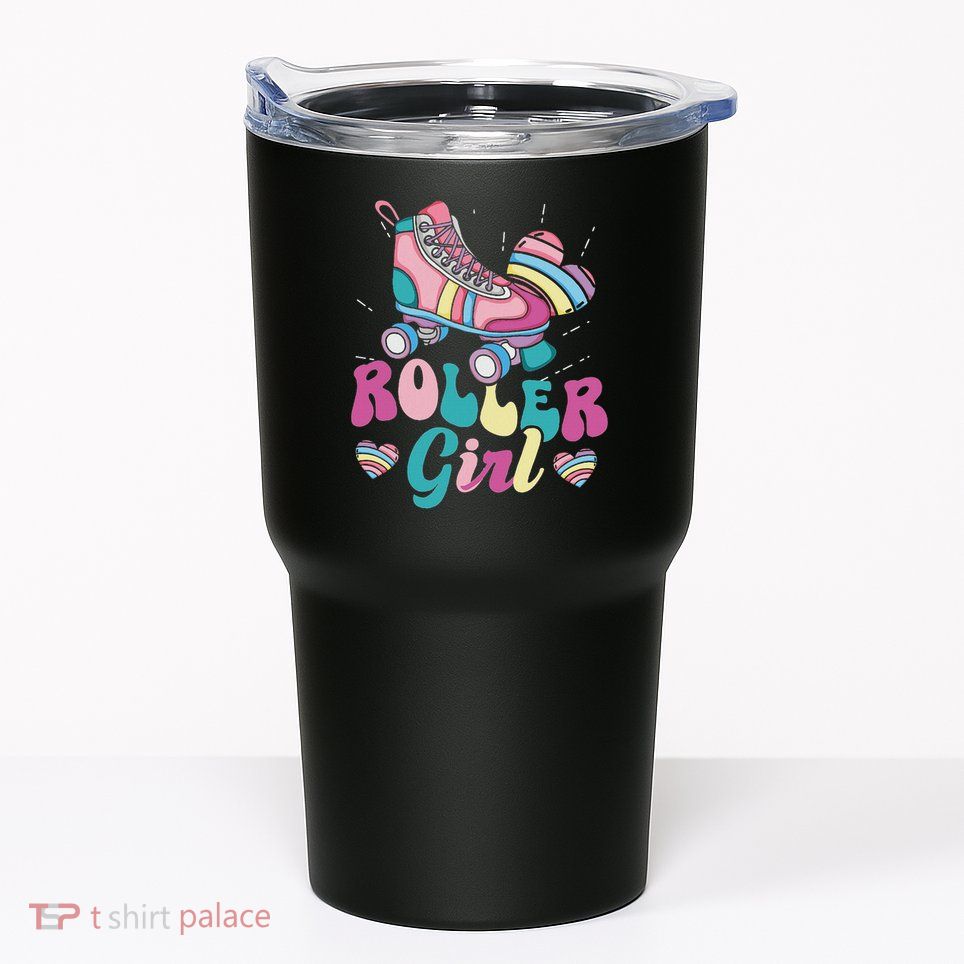 Roller Girl Skater Skating Retro Vintage 70s 80s 90s Skates Tumbler