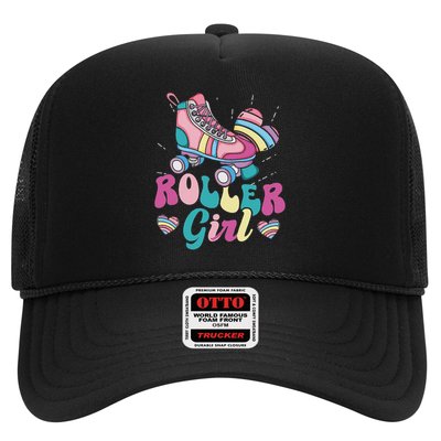 Roller Girl Skater Skating Retro Vintage 70s 80s 90s Skates Trucker Hat