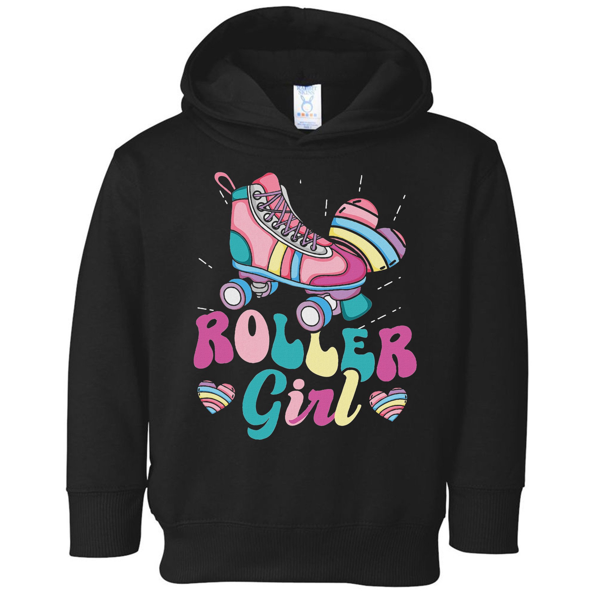 Roller Girl Skater Skating Retro Vintage 70s 80s 90s Skates Toddler Hoodie
