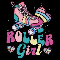Roller Girl Skater Skating Retro Vintage 70s 80s 90s Skates Toddler Hoodie