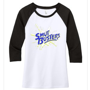 Righteous Gemstones Smut Busters Women's Tri-Blend 3/4-Sleeve Raglan Shirt