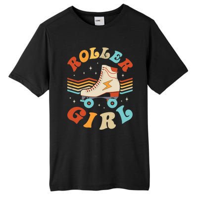 Roller Girl Skater Skating Retro Vintage 70s 80s Skates Tall Fusion ChromaSoft Performance T-Shirt