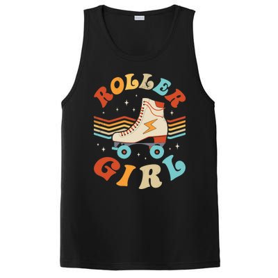 Roller Girl Skater Skating Retro Vintage 70s 80s Skates PosiCharge Competitor Tank