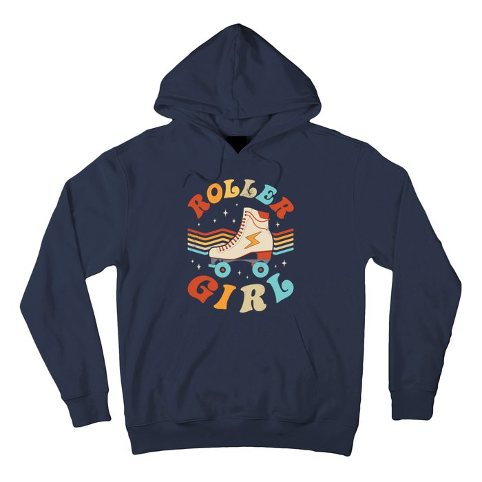 Roller Girl Skater Skating Retro Vintage 70s 80s Skates Hoodie