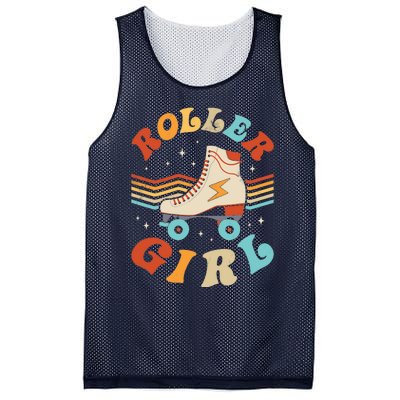 Roller Girl Skater Skating Retro Vintage 70s 80s Skates Mesh Reversible Basketball Jersey Tank