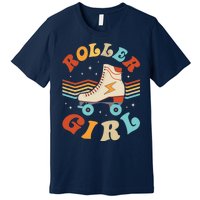 Roller Girl Skater Skating Retro Vintage 70s 80s Skates Premium T-Shirt