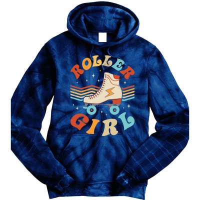 Roller Girl Skater Skating Retro Vintage 70s 80s Skates Tie Dye Hoodie