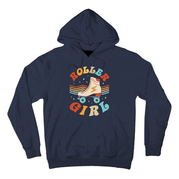 Roller Girl Skater Skating Retro Vintage 70s 80s Skates Tall Hoodie