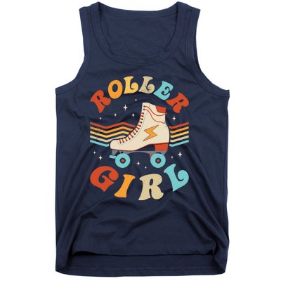 Roller Girl Skater Skating Retro Vintage 70s 80s Skates Tank Top