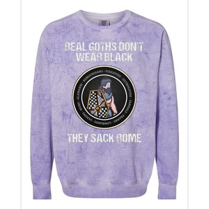 Real Goths Sack Rome Dark Ages Funny History Colorblast Crewneck Sweatshirt