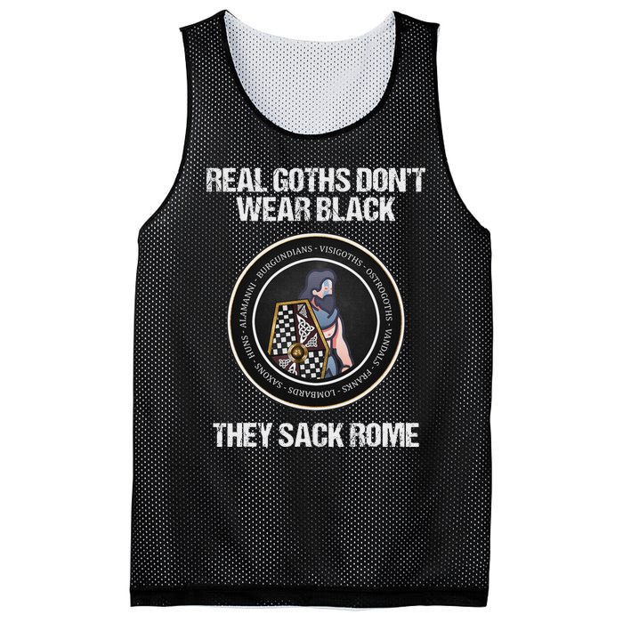 Real Goths Sack Rome Dark Ages Funny History Mesh Reversible Basketball Jersey Tank