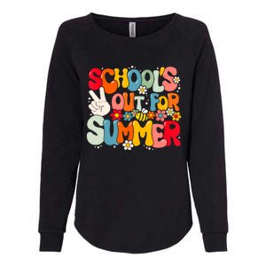 Retro Groovy Schools Out For Summer Graduation Teacher Womens California Wash Sweatshirt