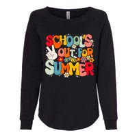 Retro Groovy Schools Out For Summer Graduation Teacher Womens California Wash Sweatshirt