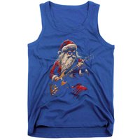 Rock Guitar Santa Claus Playing Guitar Funny Christmas Gift Tank Top