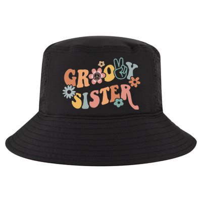 Retro Groovy Sister Matching Family 1st Birthday Party Cool Comfort Performance Bucket Hat