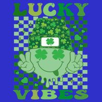 Retro Groovy St Patricks Day Lucky Vibes Hippie Smile Face Gift Magnet