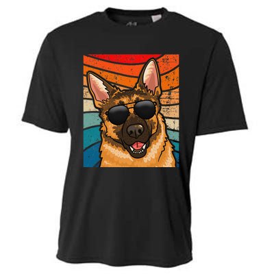 Retro German Shepherd German Shepherd Dog Cooling Performance Crew T-Shirt