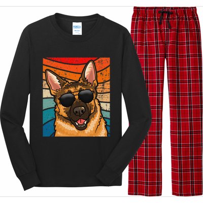 Retro German Shepherd German Shepherd Dog Long Sleeve Pajama Set