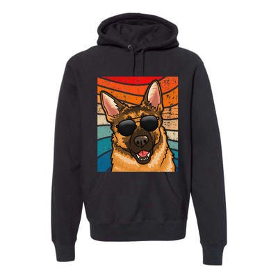 Retro German Shepherd German Shepherd Dog Premium Hoodie