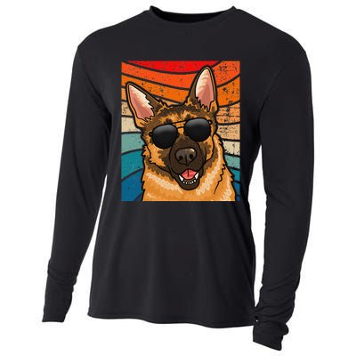 Retro German Shepherd German Shepherd Dog Cooling Performance Long Sleeve Crew