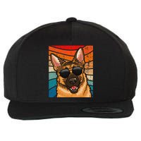 Retro German Shepherd German Shepherd Dog Wool Snapback Cap