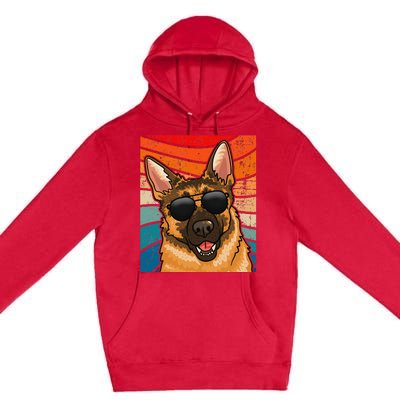 Retro German Shepherd German Shepherd Dog Premium Pullover Hoodie