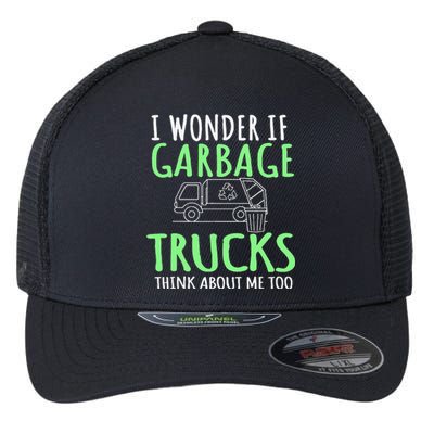 Recycling Garbage Truck Trash Collector Recycle Earth Day Flexfit Unipanel Trucker Cap