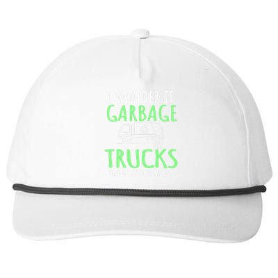 Recycling Garbage Truck Trash Collector Recycle Earth Day Snapback Five-Panel Rope Hat